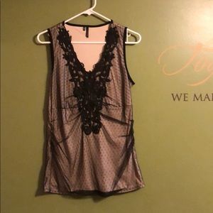 Black lace top